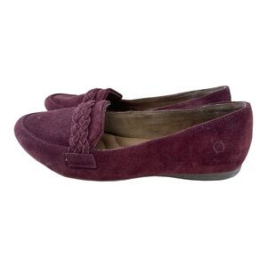 Born Mirror Suede Rust Flat Loafers womens size 7.5